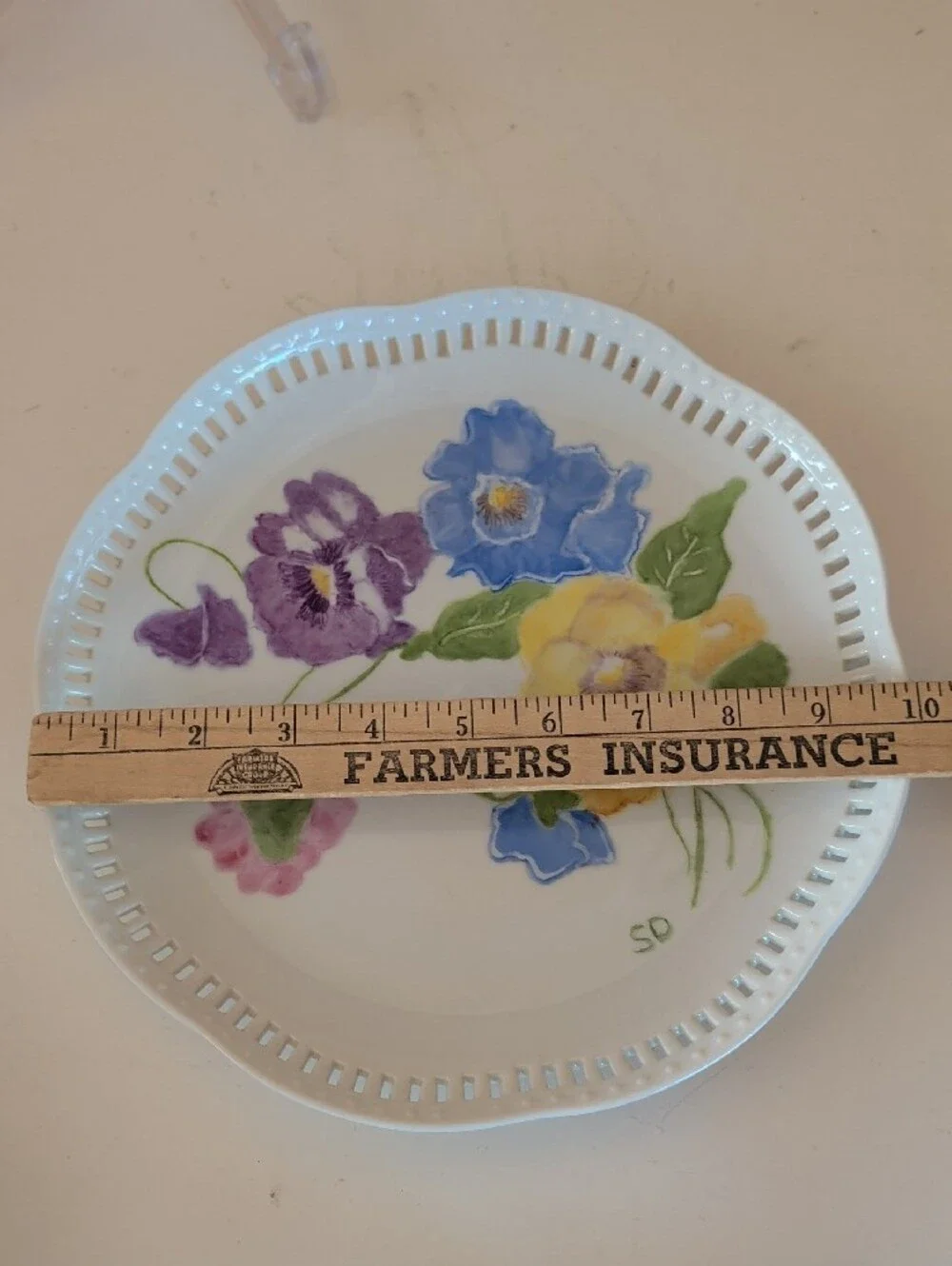 2 Signed & Hand-Painted SD & Shirley, Decorative Plates.